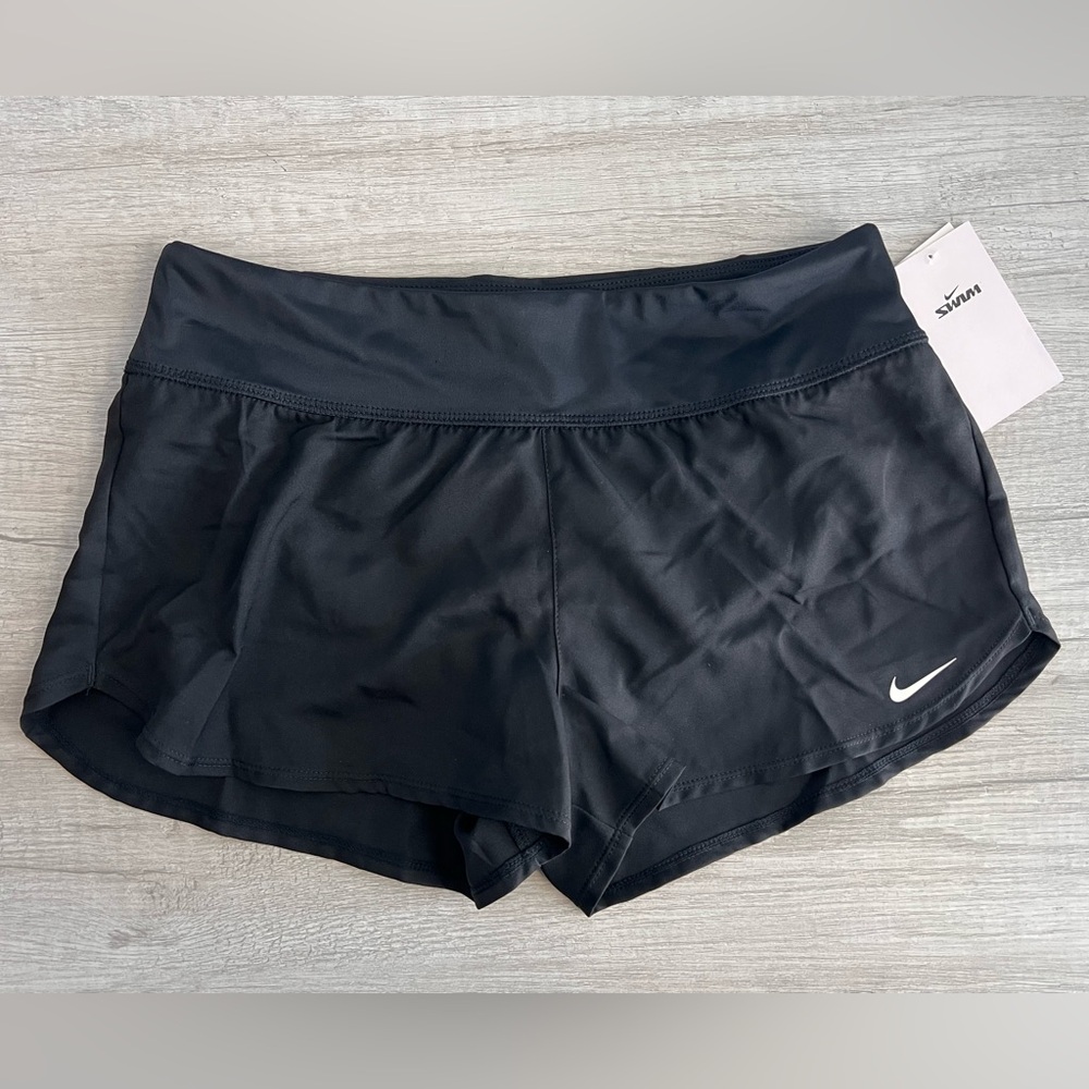 Nike Black Women’s Swim/Active Short with White Swoosh